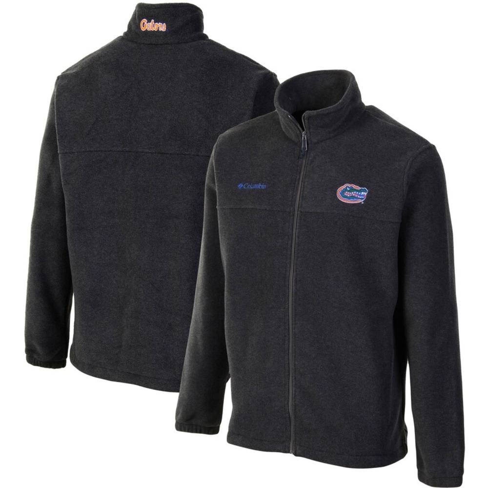 Columbia Charcoal Florida Gators Flanker II Full-Zip Fleece Jacket Mens Size M